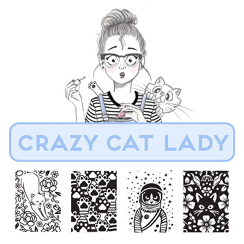 Crazy Cat Lady Plates
