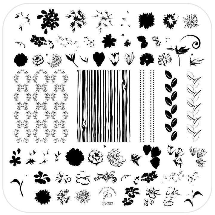 Clear Jelly Stamper- CjS-282- Floral Blossom- Four