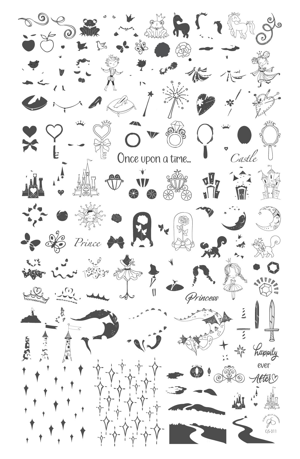 Clear Jelly Stamper- CjS-311- Once Upon a Time