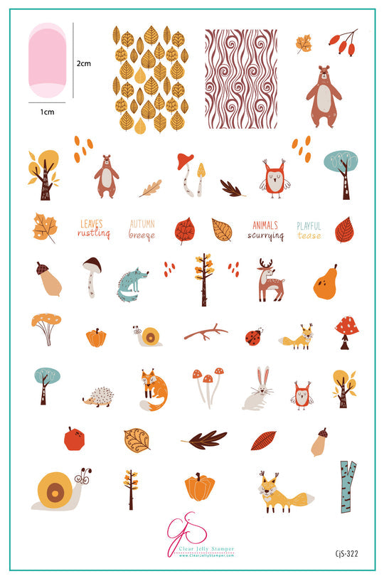 Clear Jelly Stamper- CjS-322- Playfully Autumn