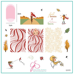 Clear Jelly Stamper- CjS-323- Fall Breeze
