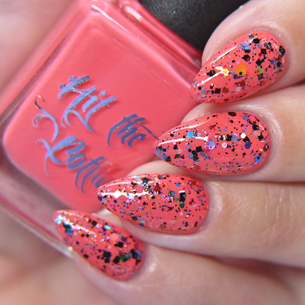 Hit the Bottle- Base Coat- Coral Undies peel off base coat