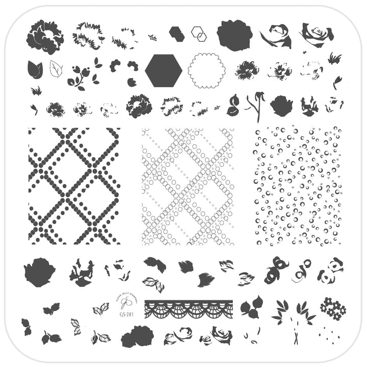 Clear Jelly Stamper- CjS-281- Floral Blossom- Three