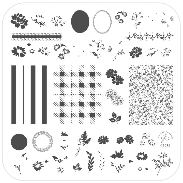 Clear Jelly Stamper- CjS-280- Floral Blossom- Two