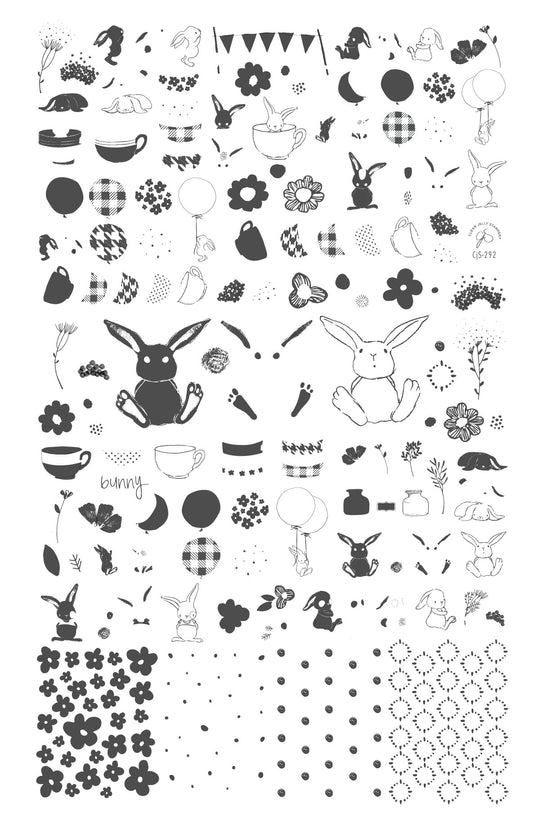Clear Jelly Stamper- CjS-292- Sweet Spring Bunnies