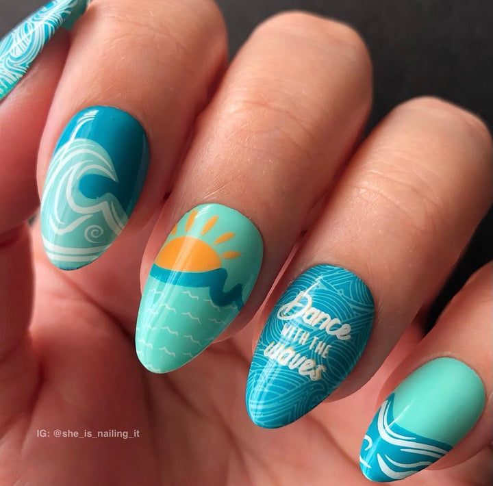 Clear Jelly Stamper- CjS-304- Sun and Waves