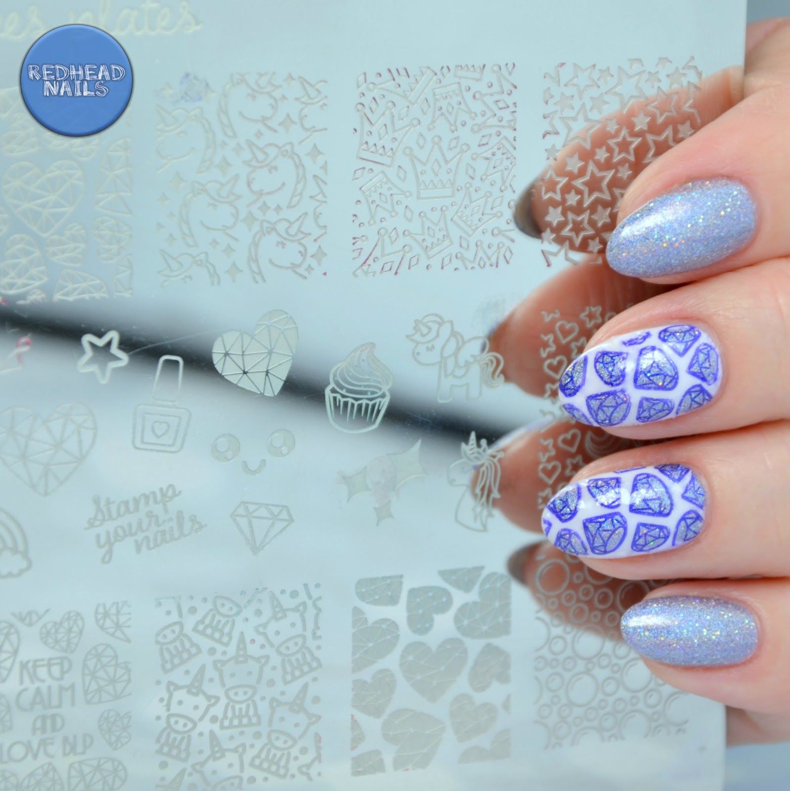 B. loves plates- Stamping Plates- B.00 rainbows and unicorns