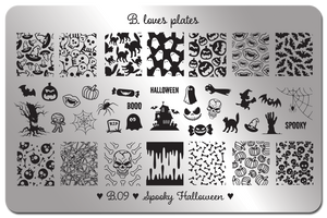 B. loves plates- Stamping Plates- B.09 spooky Halloween