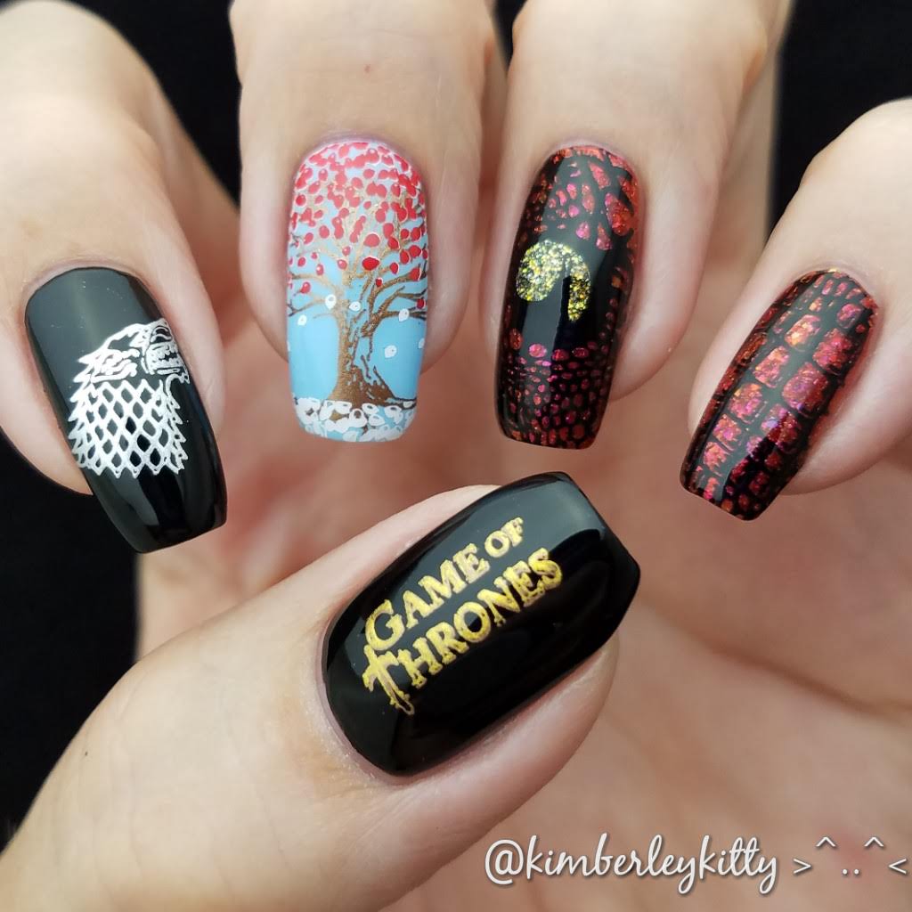game of thrones nail art