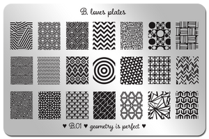 B. loves plates- Stamping Plates- B.01 geometry is perfect