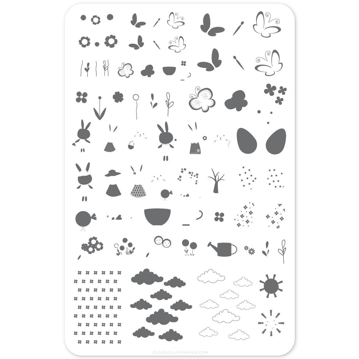 Clear Jelly Stamper- Hop Into Spring (CjSH-16)