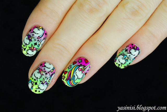 B. loves plates- Stamping Plates- B.00 rainbows and unicorns