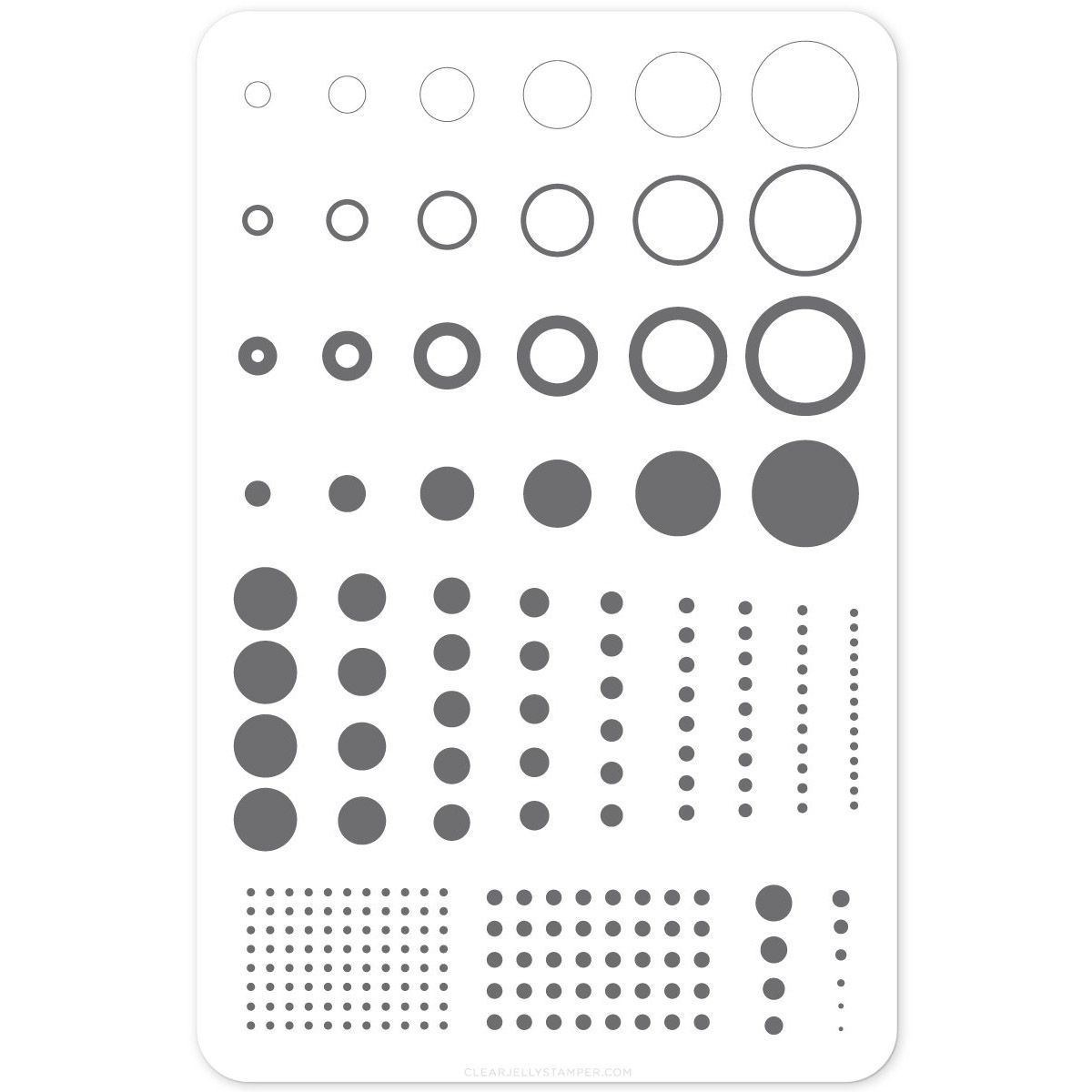 Clear Jelly Stamper- CjS-053- Circles