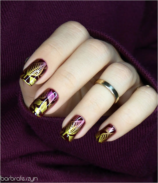 B. loves plates- Stamping Plates- B.04 leaves of happiness