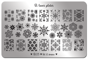 B. loves plates- Stamping Plates- B.05 let it snow