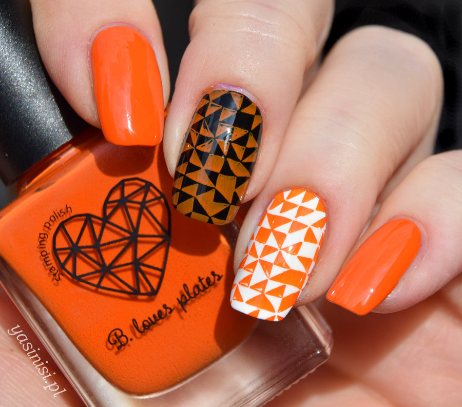 B. loves plates- Stamping Polish- BLP12 B. an Orange