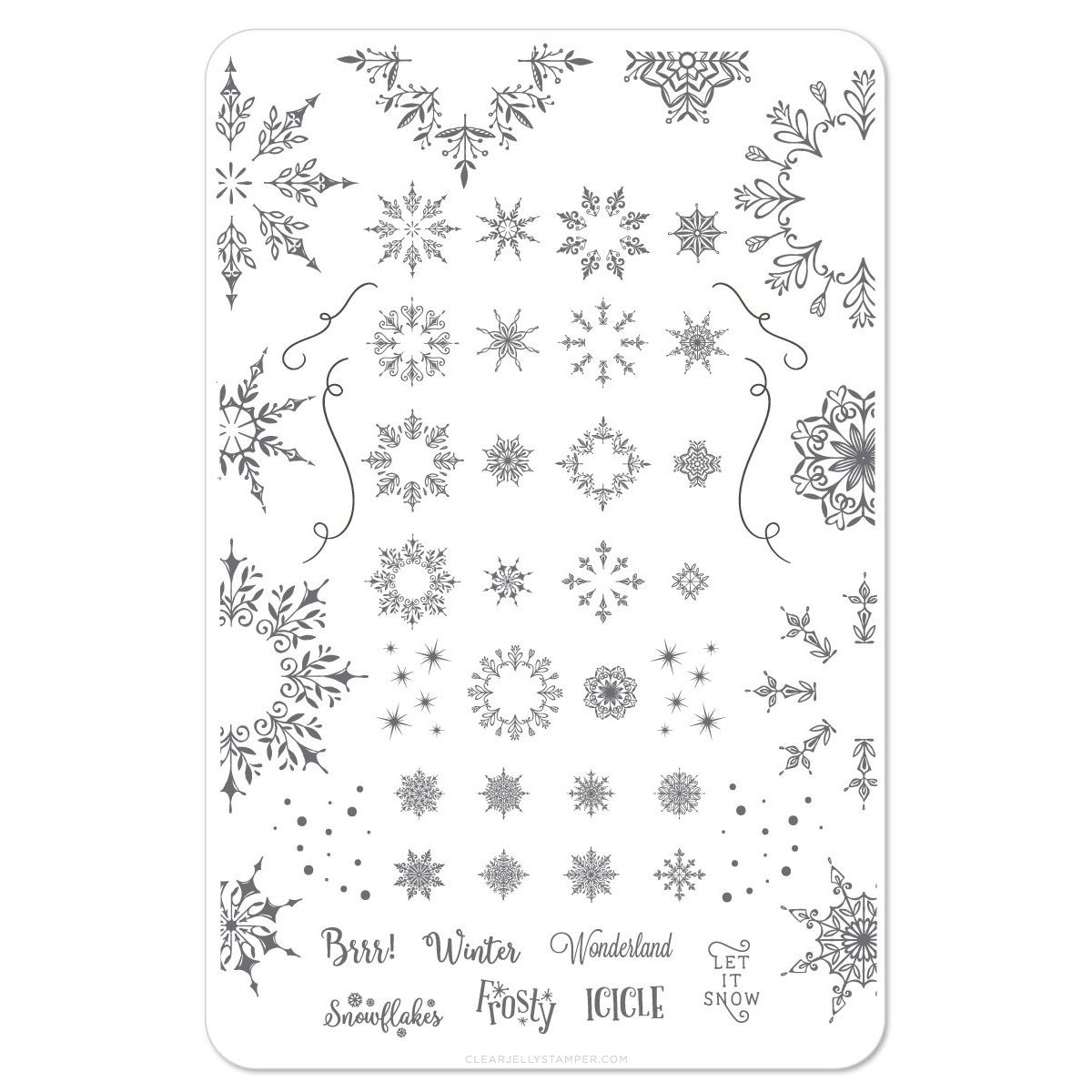 Clear Jelly Stamper- C-18- Let it Snow