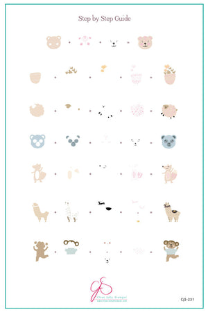 Clear Jelly Stamper- CjS-231- Alphabet- Bubble Letter Forest