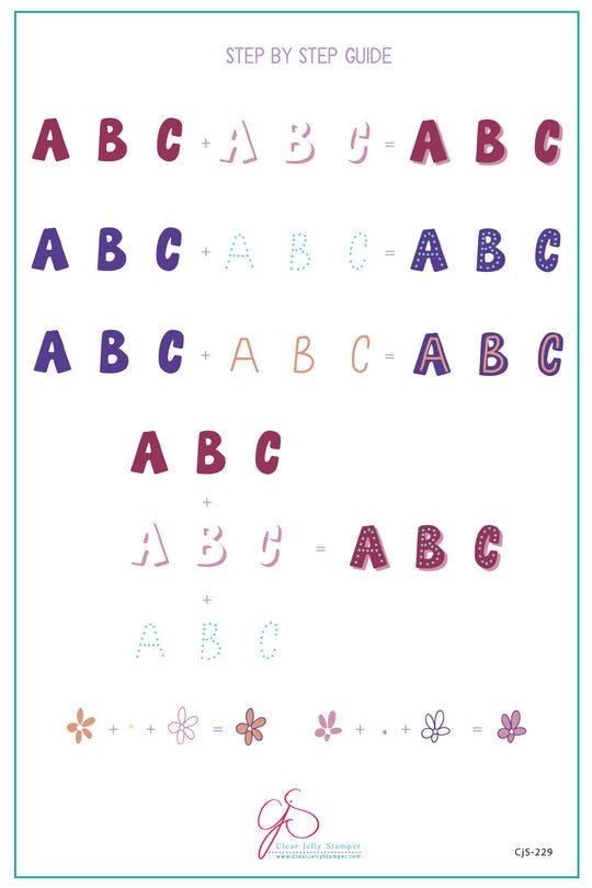 Clear Jelly Stamper- CjS-230- Alphabet- Party