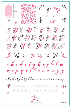Clear Jelly Stamper- CjS-232- Alphabet- Twirly Swirly