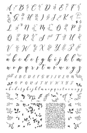 Clear Jelly Stamper- CjS-232- Alphabet- Twirly Swirly