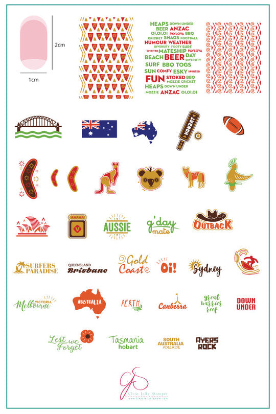 Clear Jelly Stamper- LC-28- Land Down Under