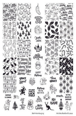 Hit the Bottle- Stamping Plate- Bah Humbug 03