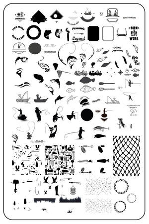 Clear Jelly Stamper- LC-54- Catch of the Day