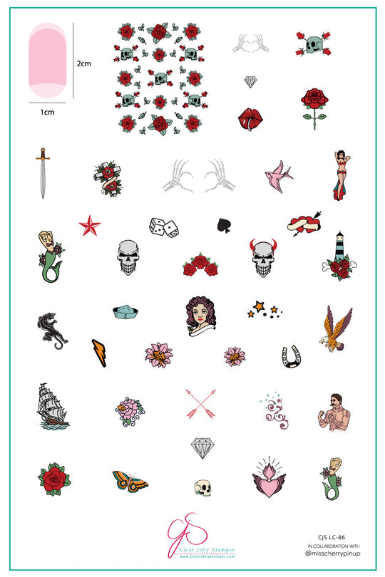 Clear Jelly Stamper- LC-86- Tattoo