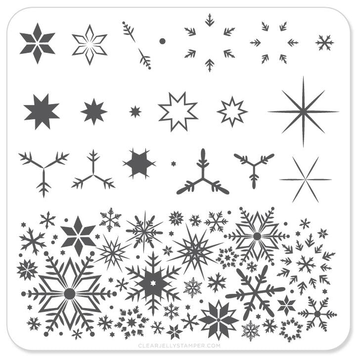 Clear Jelly Stamper- CjS-003- Snowflakes