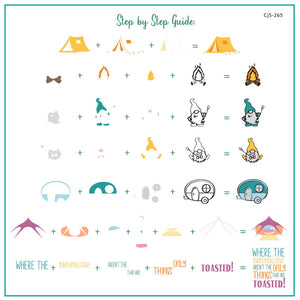 Clear Jelly Stamper- CjS-265- Camping with My Gnomies