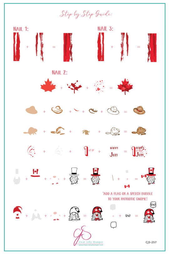 Clear Jelly Stamper- CjS-257- Canada Day