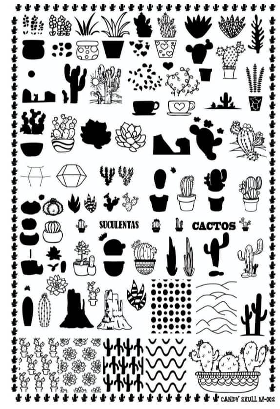 Candy Skull- Stamping Plates- M-002