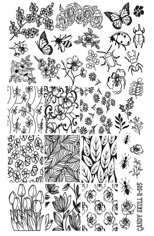 Candy Skull- Stamping Plates- R-005