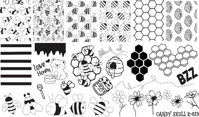 Candy Skull- Stamping Plates- R-013