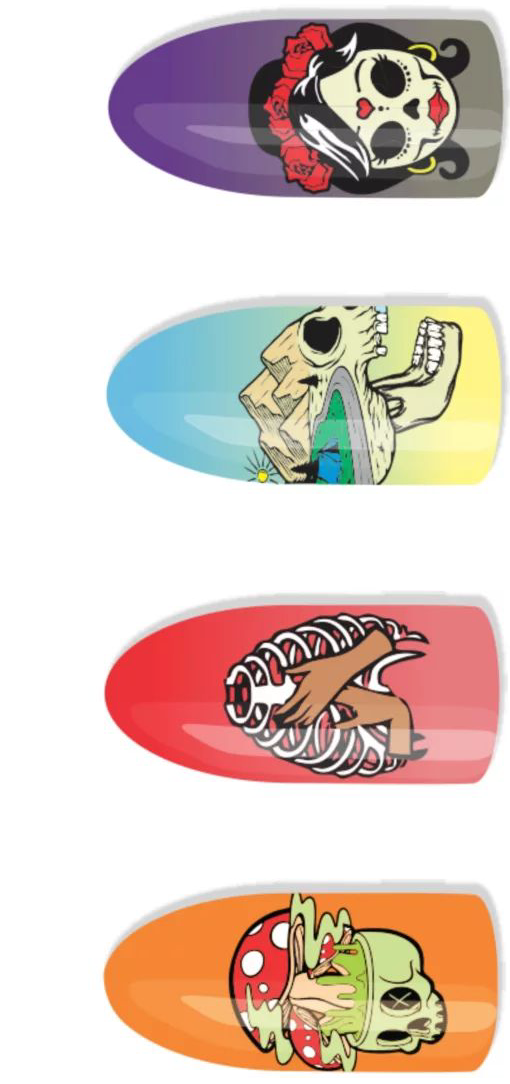 Candy Skull- Stamping Plates- R-014