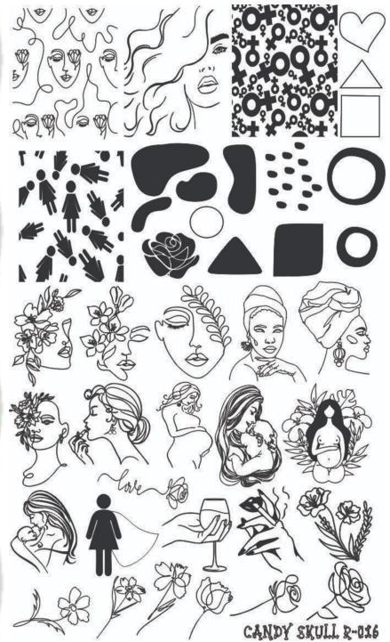 Candy Skull- Stamping Plates- R-016