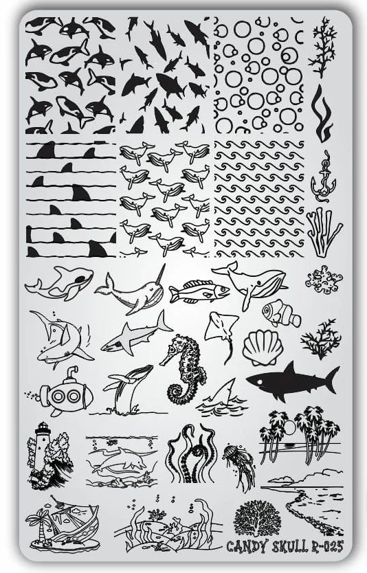 Candy Skull- Stamping Plates- R-025