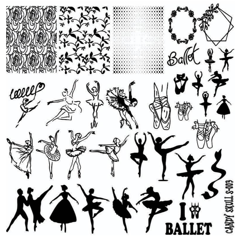 Candy Skull- Stamping Plates- S-003