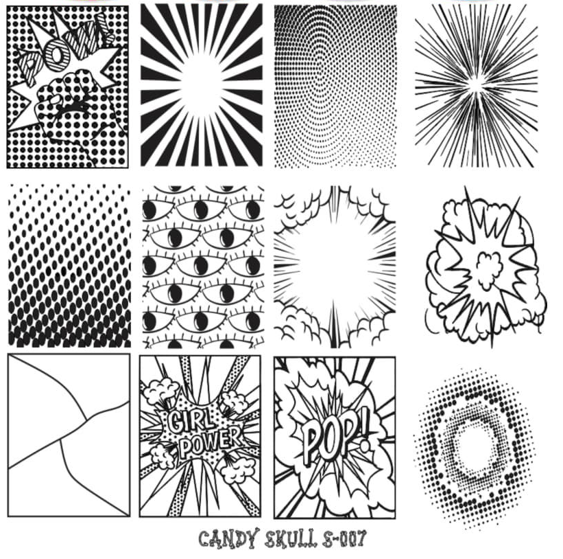 Candy Skull- Stamping Plates- S-007