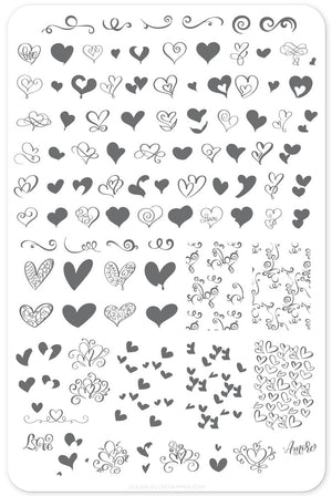 Clear Jelly Stamper- V-11- Flirty Flourish