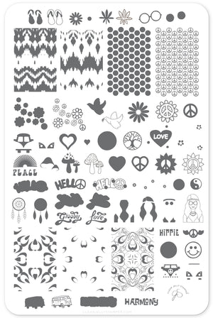 Clear Jelly Stamper- CjS-117- Hippie Harmony