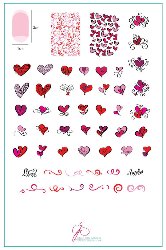 Clear Jelly Stamper- V-11- Flirty Flourish