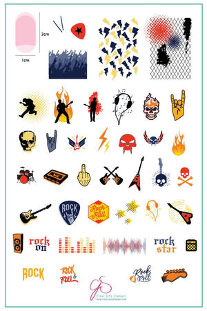 Clear Jelly Stamper- CjS-121- Rock On!