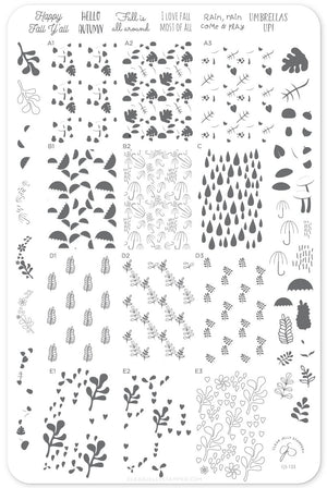 Clear Jelly Stamper- CjS-133- Fallpaper - Happy Fall Y'all!