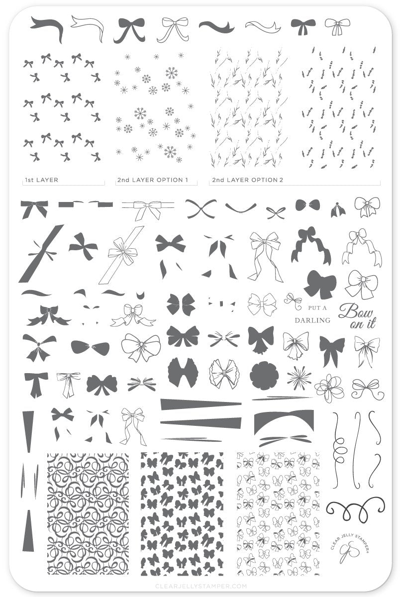Clear Jelly Stamper- CjS-147- Put a Bow on It, Darling