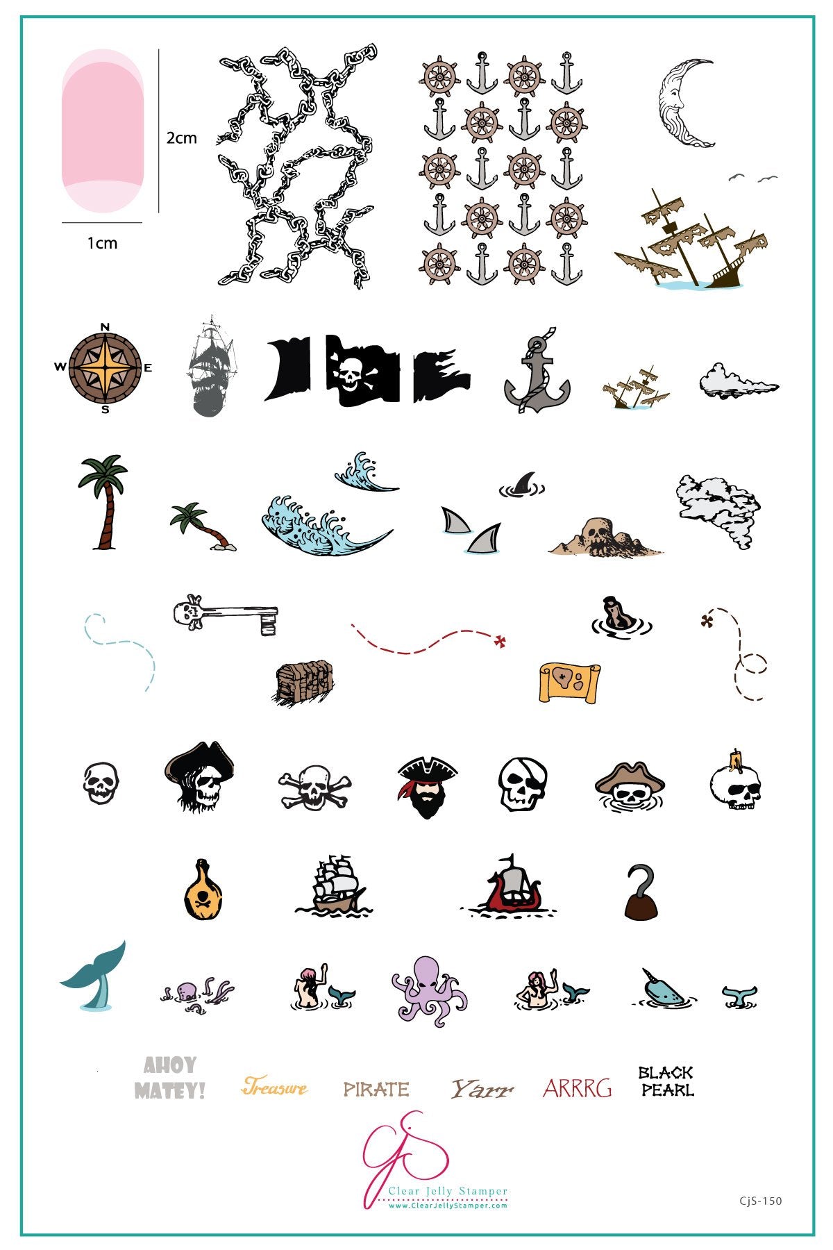 Clear Jelly Stamper- CjS-150- Anchor's Away