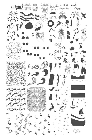 Clear Jelly Stamper- CjS-159- Beach Day