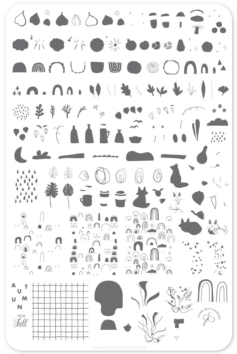Clear Jelly Stamper- CjS-169- Autumn Trails