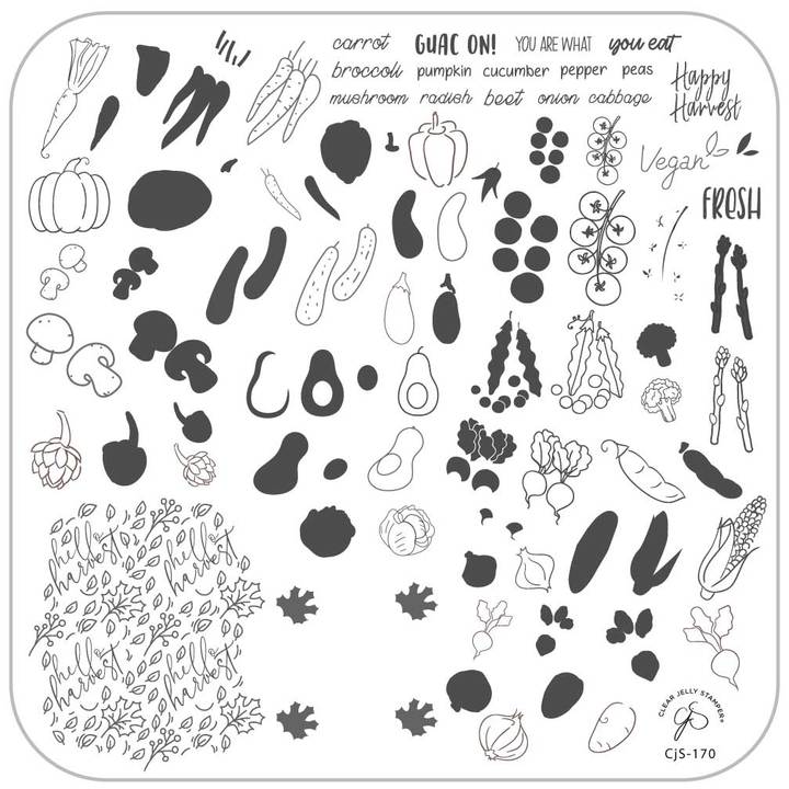Clear Jelly Stamper- CjS-170- Happy Harvest